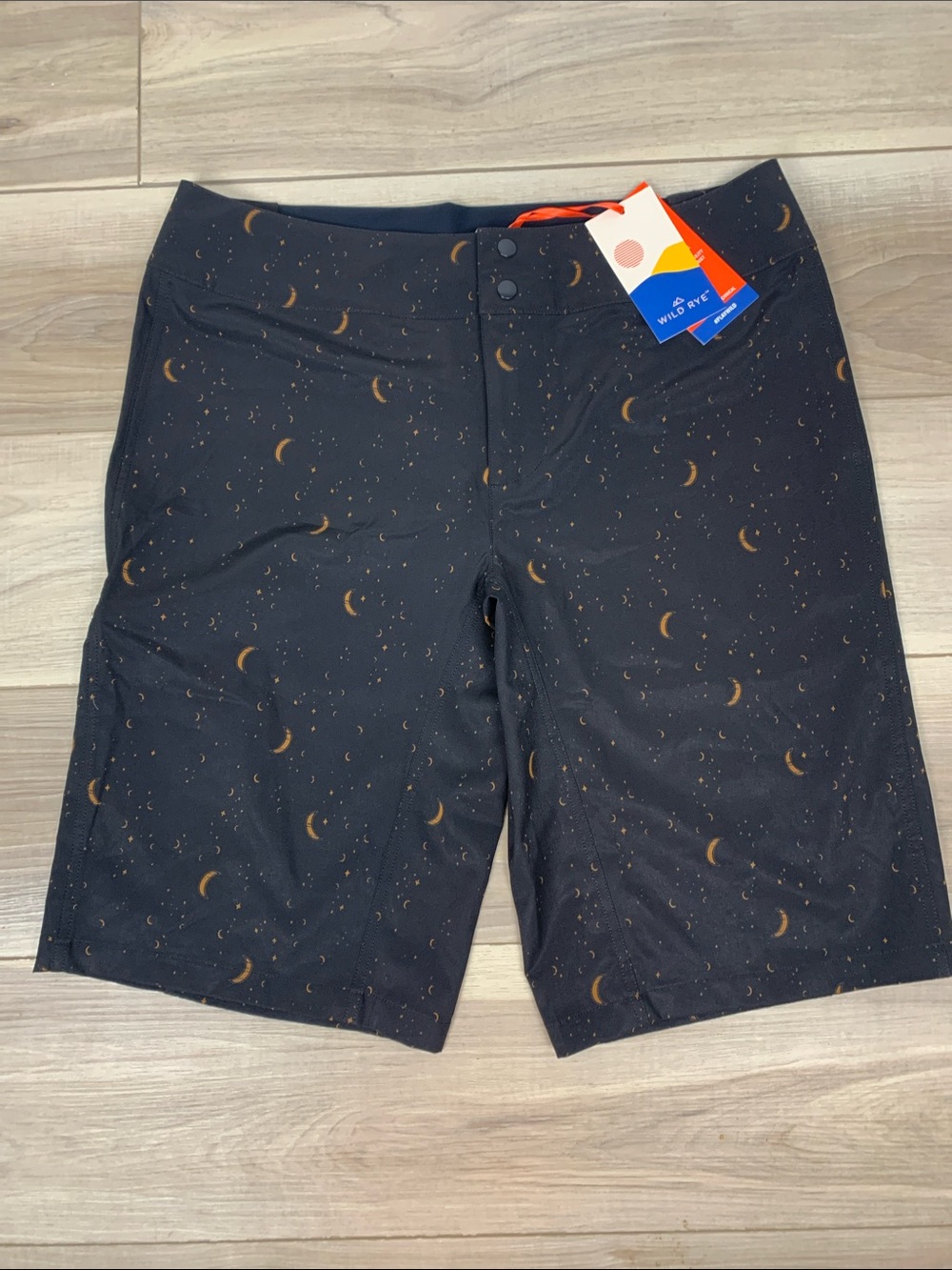 Wild Rye Moon and Stars black Riding Short sz 12   Woman’s NWT
